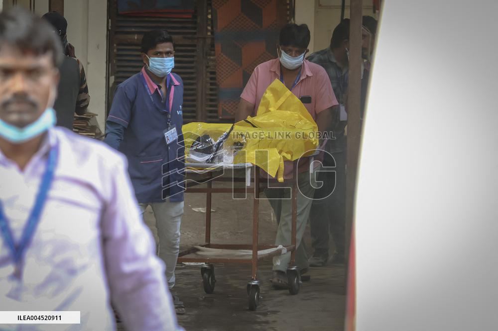 Aftermath of Indian Airplane Crash - India