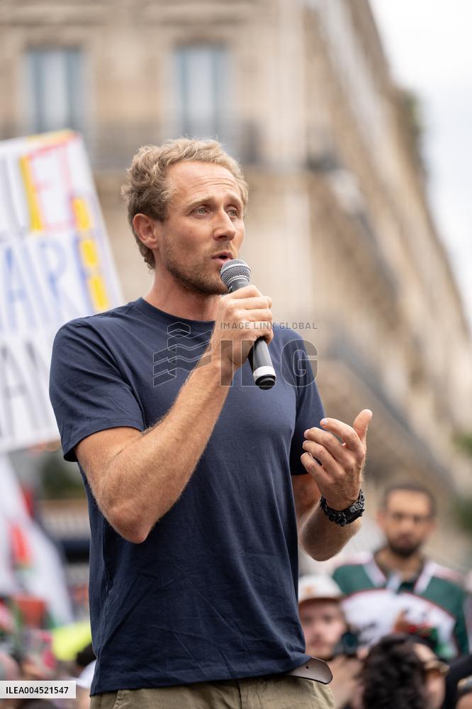 Pro-Palestinian demonstration with Rima Hassan - Paris AJ