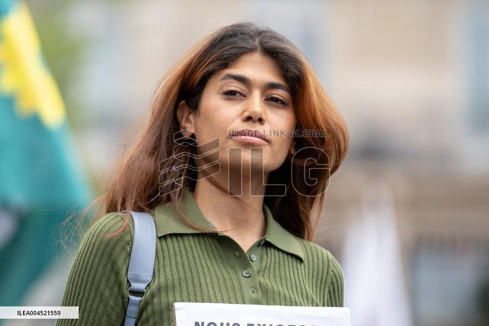 Pro-Palestinian demonstration with Rima Hassan - Paris AJ