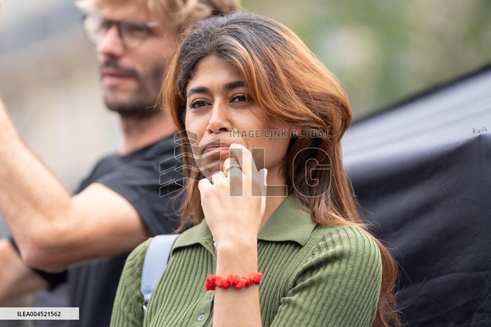 Pro-Palestinian demonstration with Rima Hassan - Paris AJ
