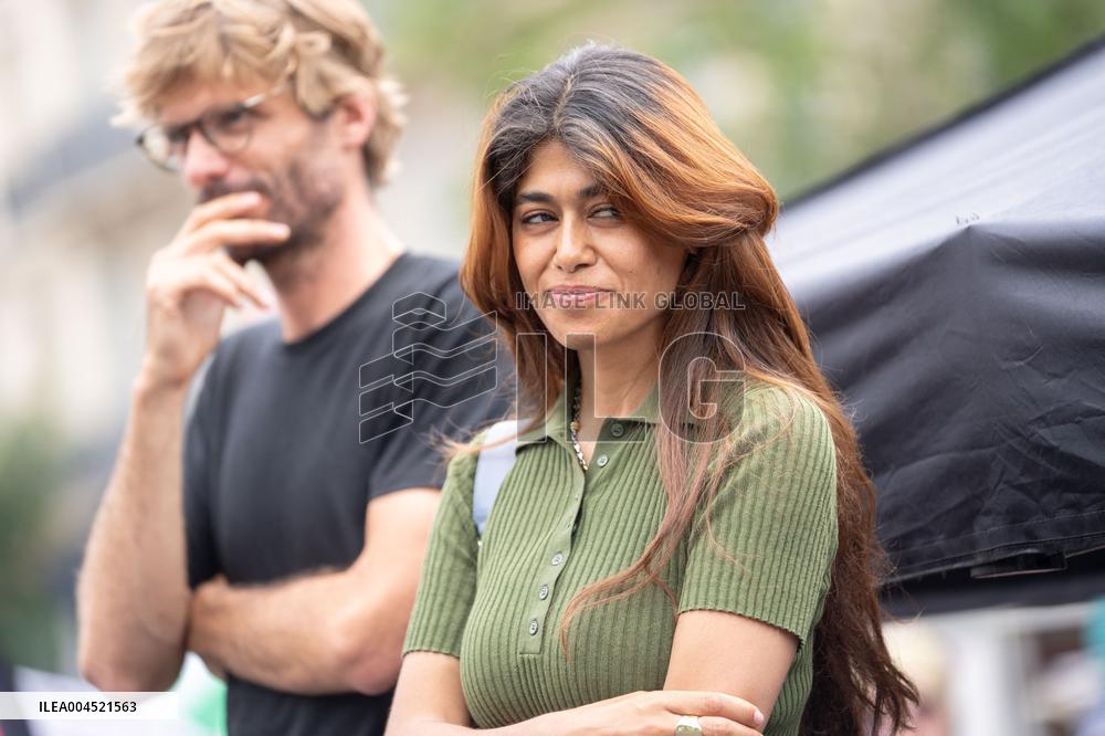 Pro-Palestinian demonstration with Rima Hassan - Paris AJ