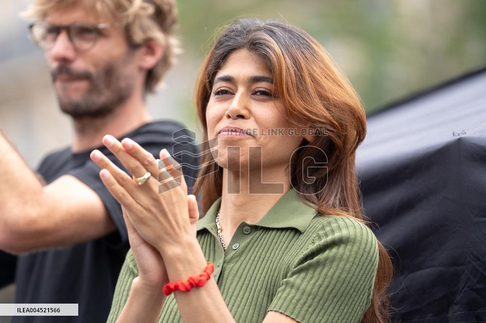 Pro-Palestinian demonstration with Rima Hassan - Paris AJ