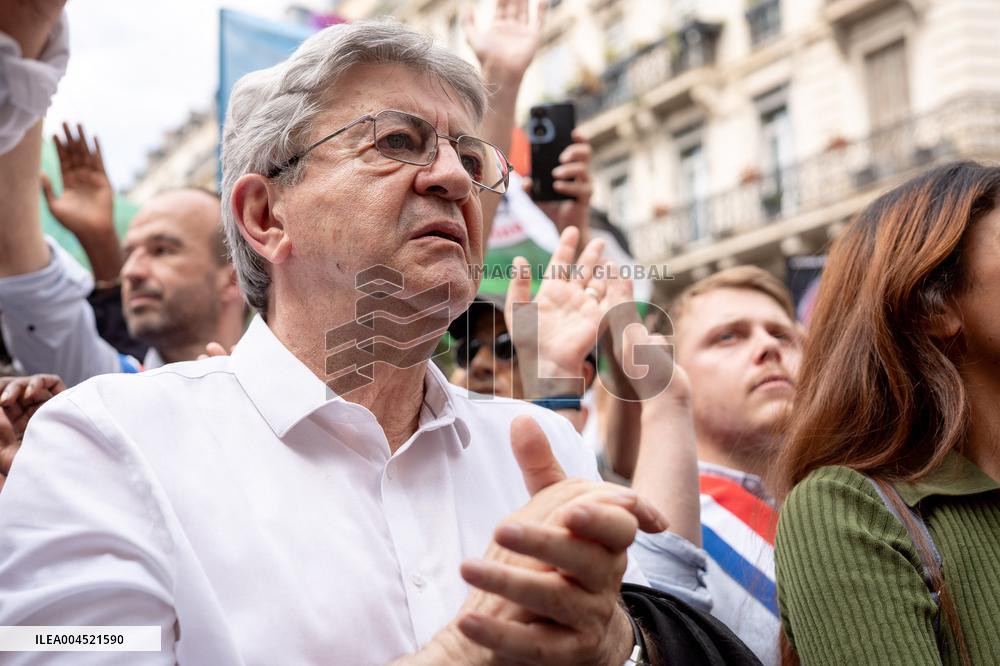 Pro-Palestinian demonstration with Rima Hassan - Paris AJ