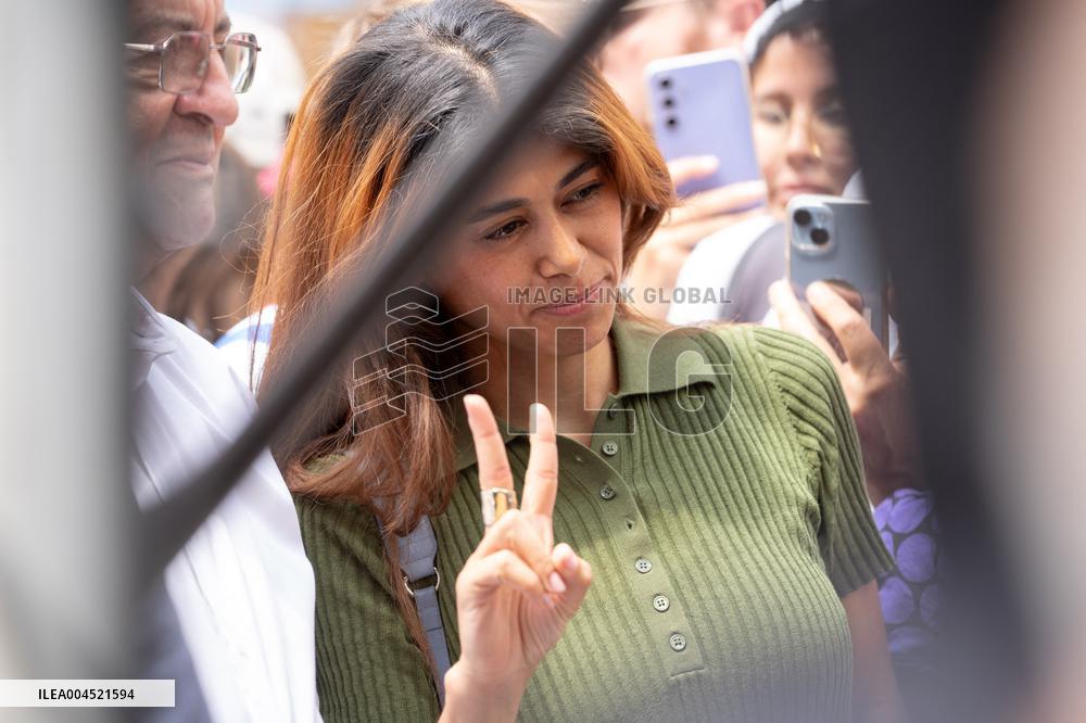 Pro-Palestinian demonstration with Rima Hassan - Paris AJ