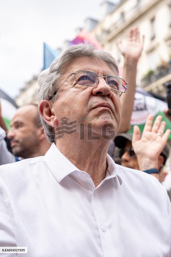 Pro-Palestinian demonstration with Rima Hassan - Paris AJ