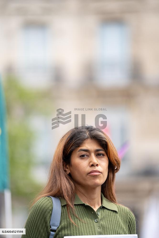 Pro-Palestinian demonstration with Rima Hassan - Paris AJ