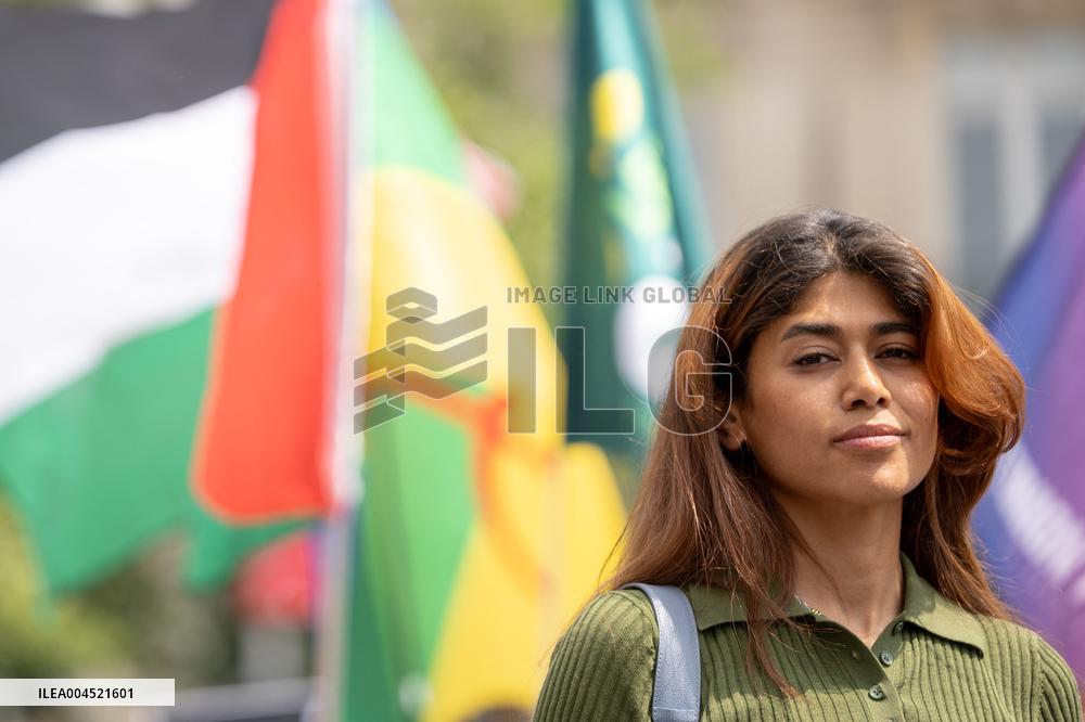 Pro-Palestinian demonstration with Rima Hassan - Paris AJ