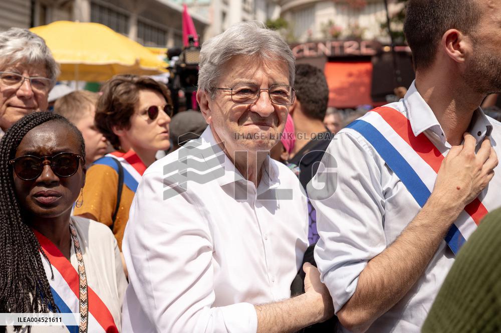 Pro-Palestinian demonstration with Rima Hassan - Paris AJ