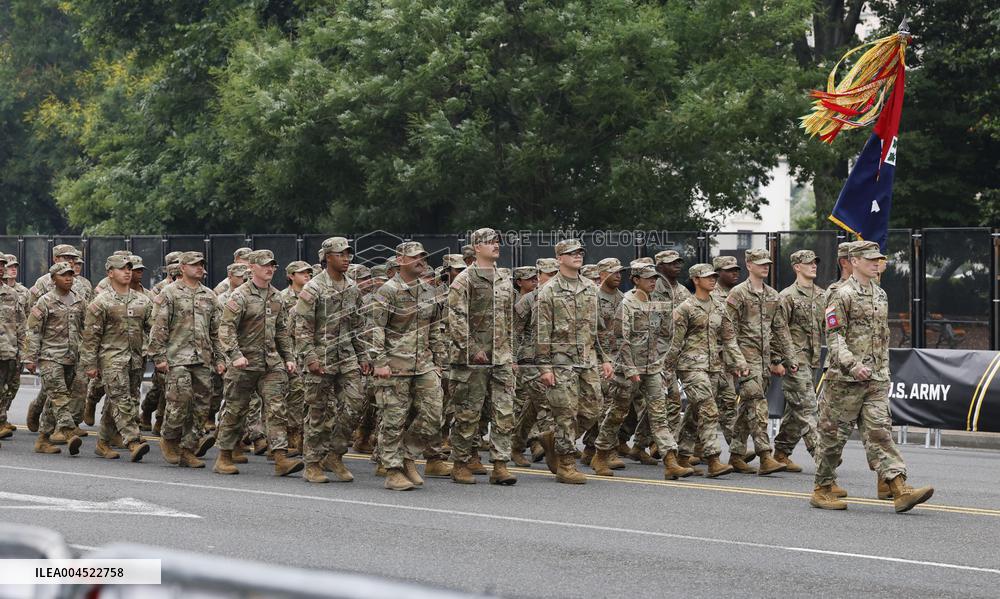 Military parade in Washington