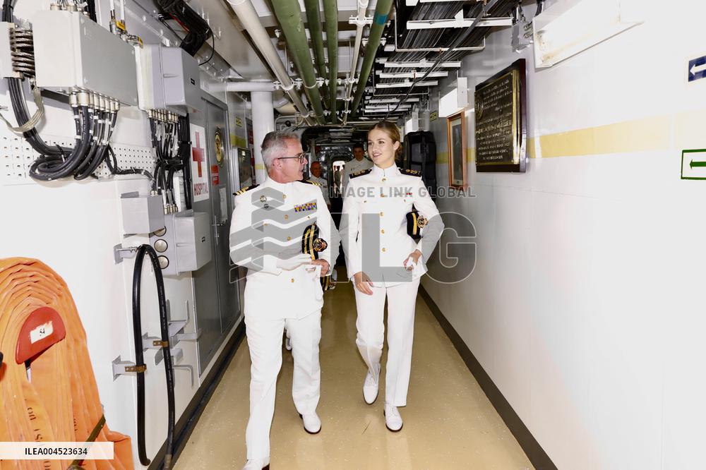 Princess Leonor on board Blas de Lezo - Las Palmas