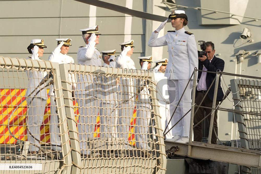Princess Leonor on board Blas de Lezo - Las Palmas