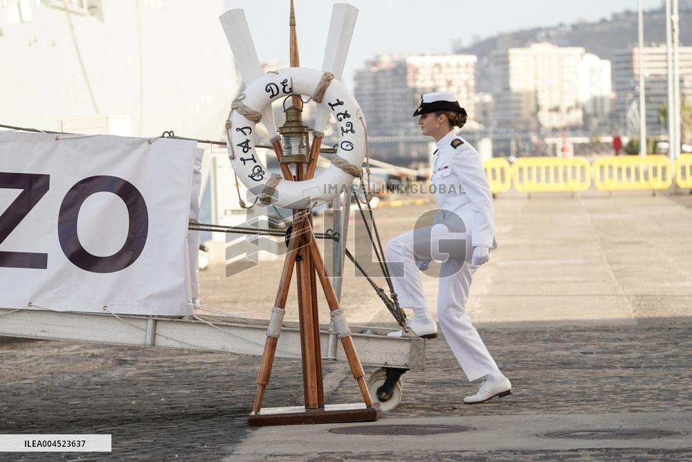 Princess Leonor on board Blas de Lezo - Las Palmas