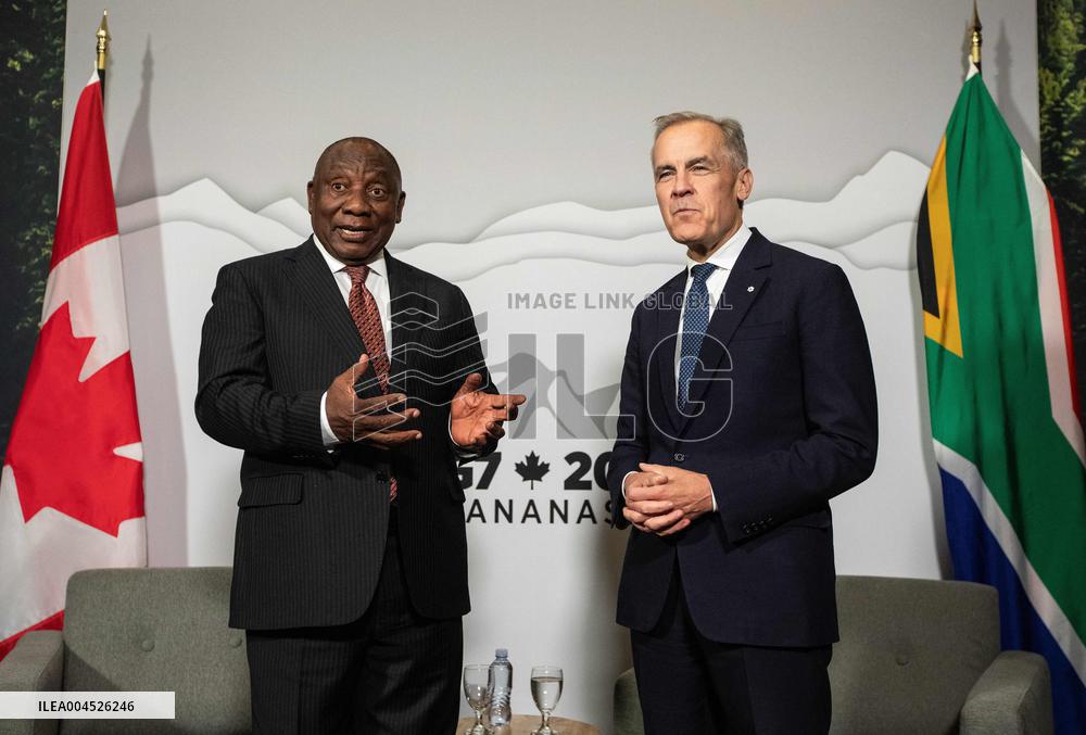 G7 Summit - Mark Carney Meets With Cyril Ramaphosa