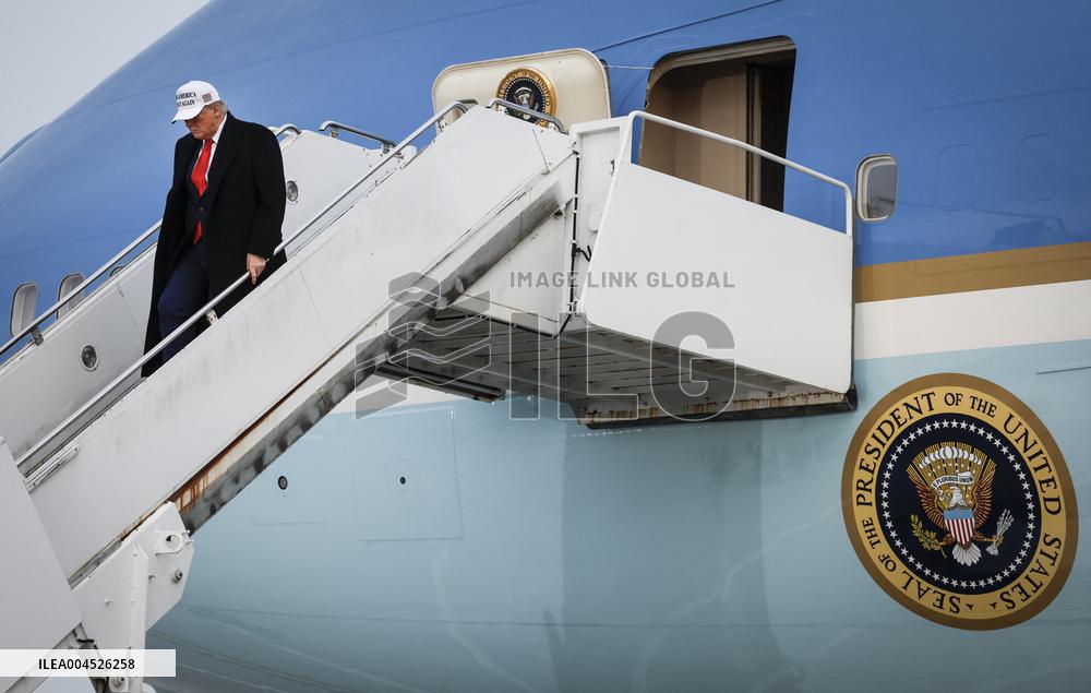 G7 Summit - President Trump Arrives In Calgary