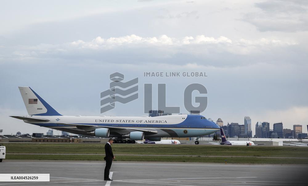 G7 Summit - President Trump Arrives In Calgary