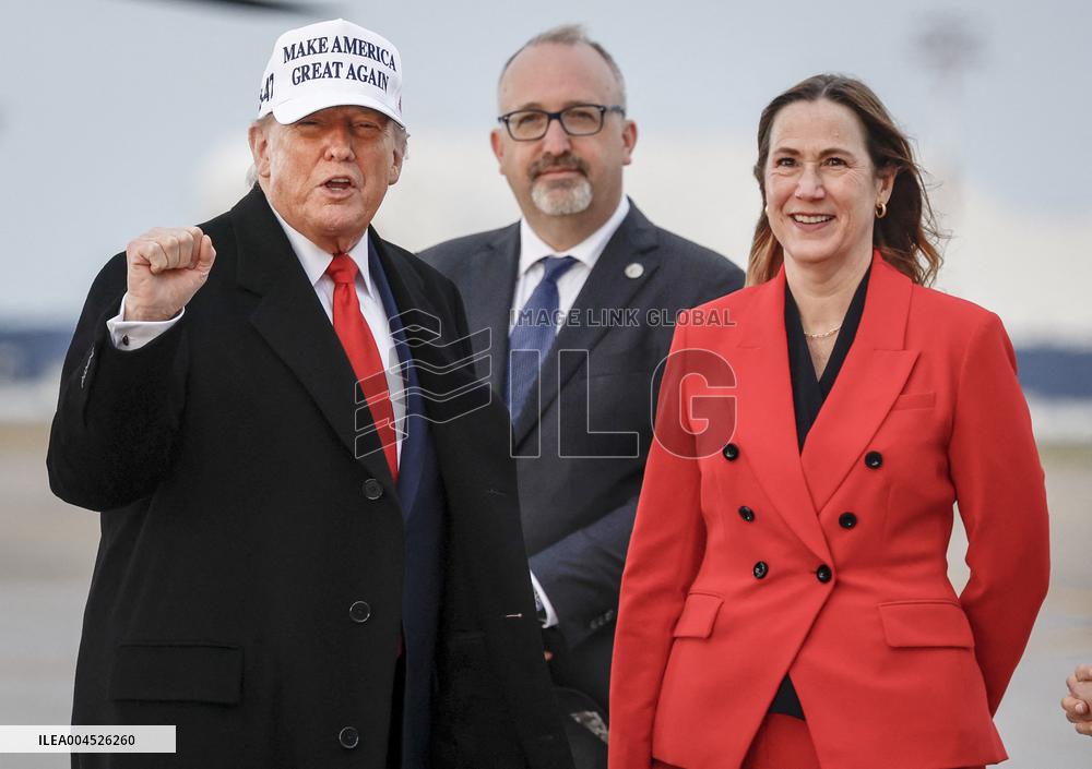 G7 Summit - President Trump Arrives In Calgary