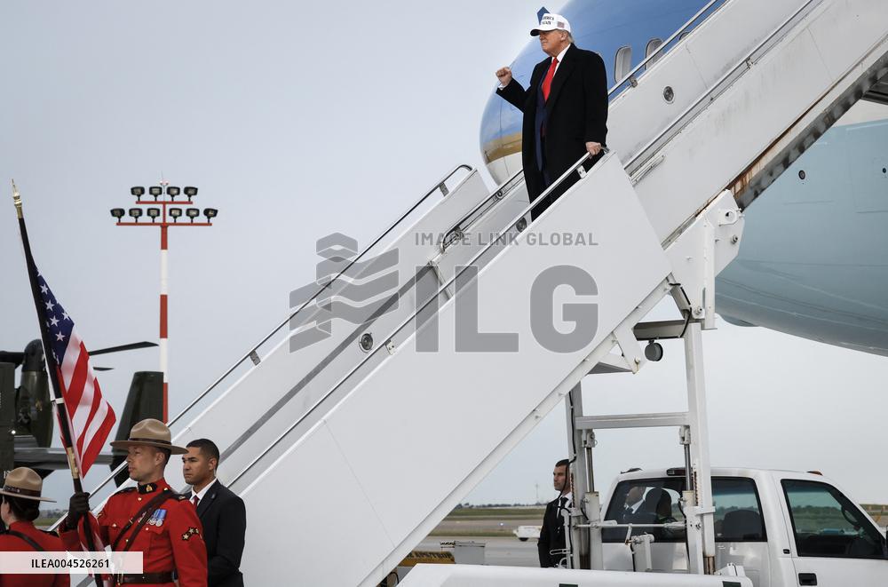 G7 Summit - President Trump Arrives In Calgary