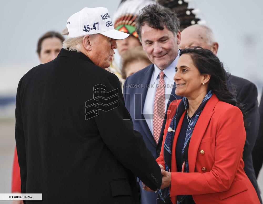 G7 Summit - President Trump Arrives In Calgary