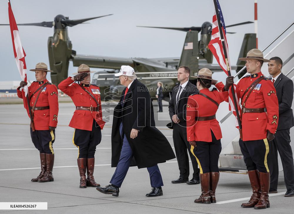 G7 Summit - President Trump Arrives In Calgary