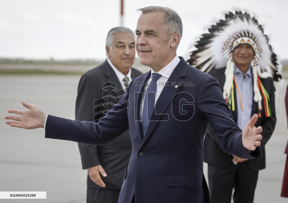 G7 Summit - Mark Carney Arrives In Calgary