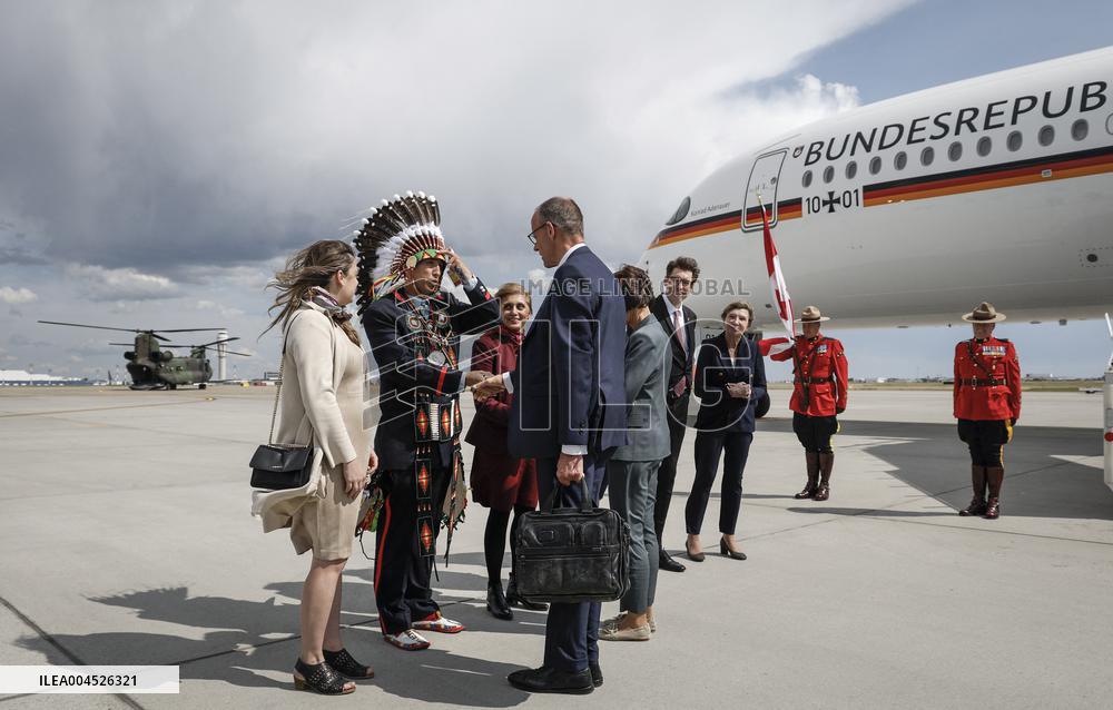 G7 Summit - Friedrich Merz Arrives In Calgary