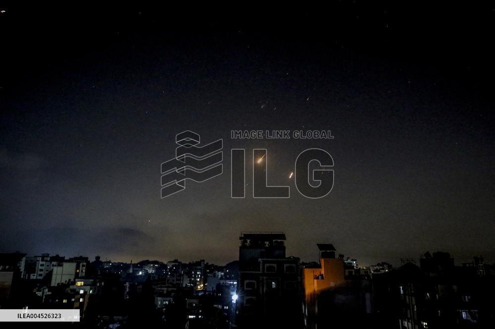 Iranian Missiles in Sky Of Gaza