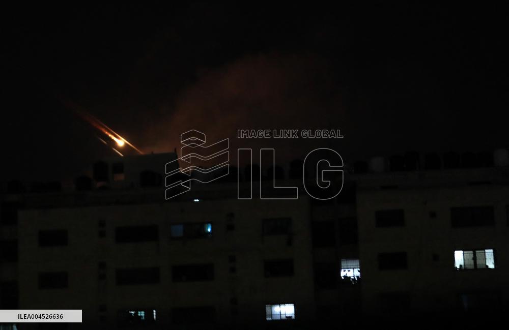 Iranian Missiles in Sky Of Palestine