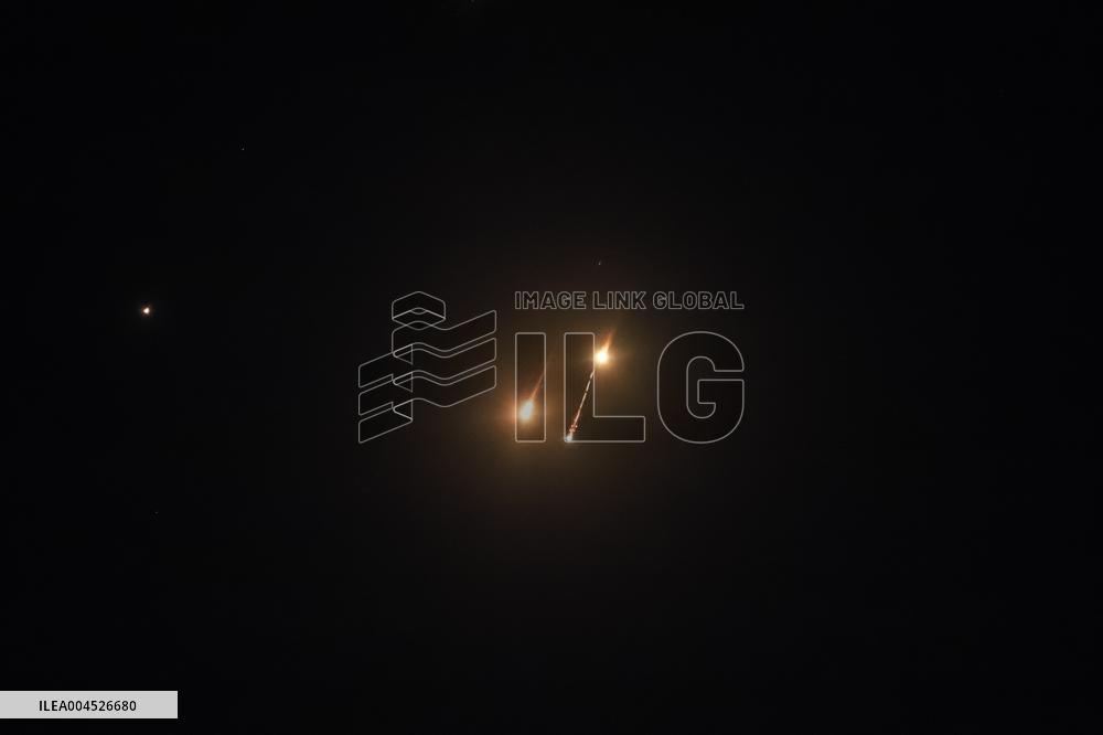 Iranian Missiles in Sky Of Gaza