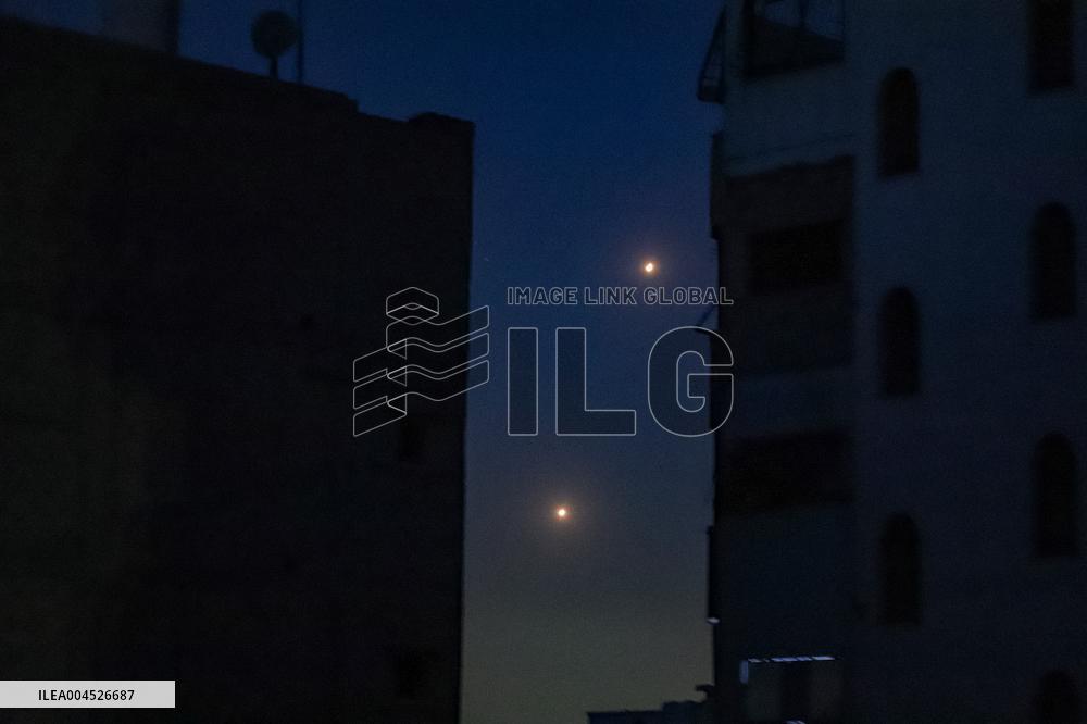 Iranian Missiles in Sky Of Gaza