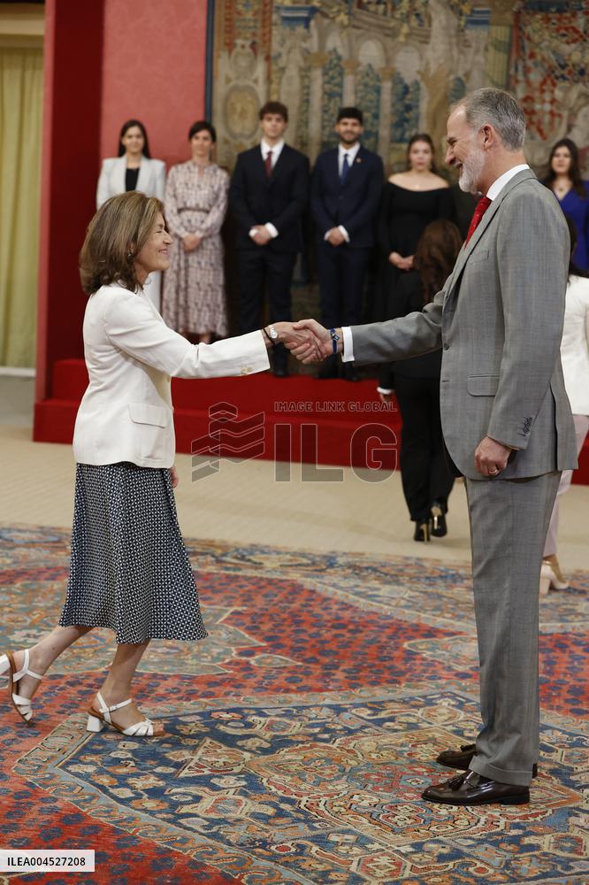 King Felipe VI Receives Young Ibero-American Leaders - Madrid