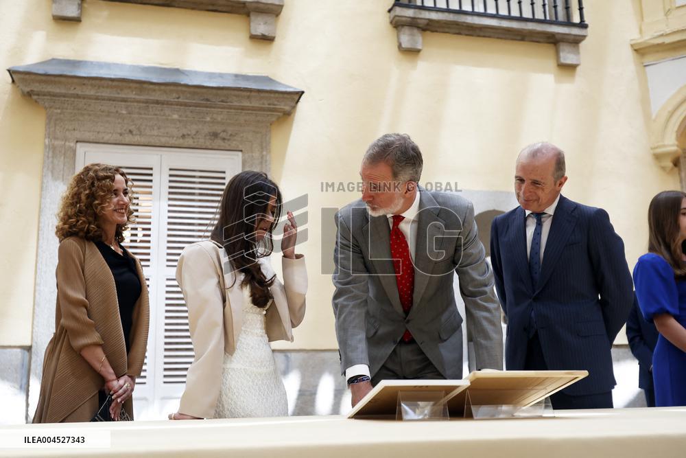 King Felipe Meets Winners of 43rd What Is a King for You School Contest - Madrid