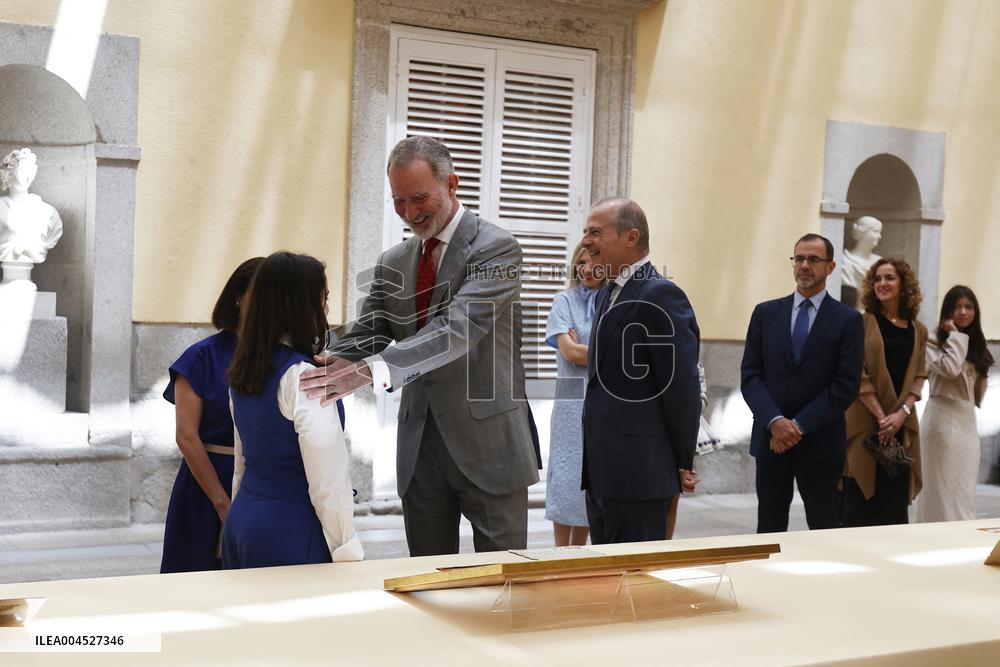 King Felipe Meets Winners of 43rd What Is a King for You School Contest - Madrid