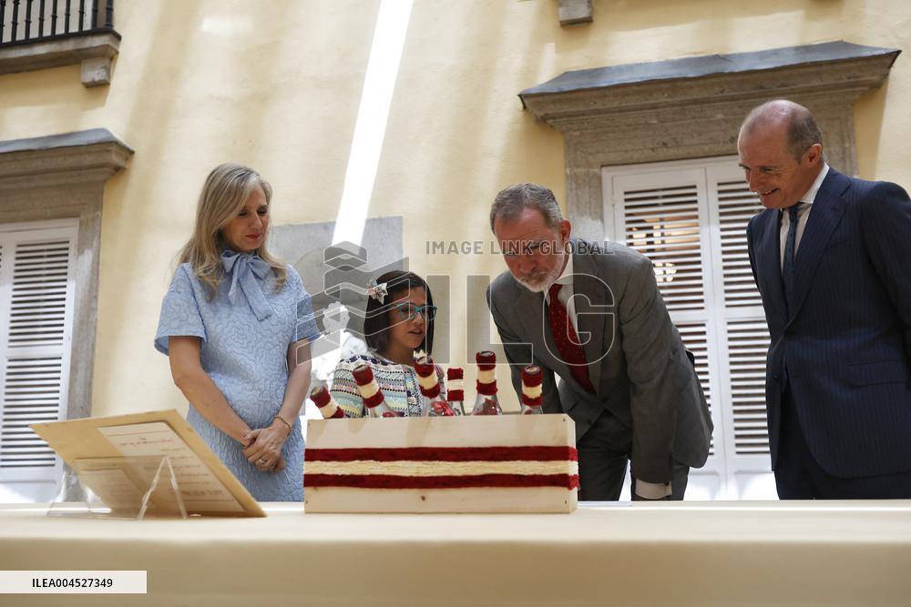 King Felipe Meets Winners of 43rd What Is a King for You School Contest - Madrid