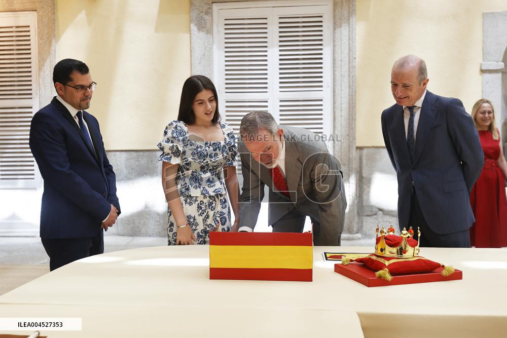 King Felipe Meets Winners of 43rd What Is a King for You School Contest - Madrid