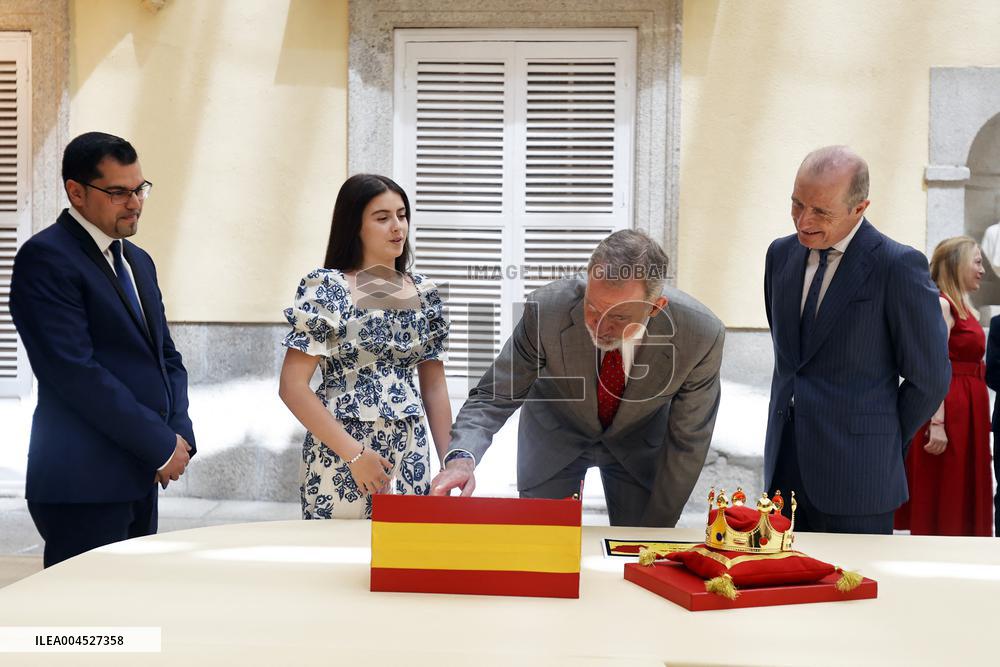 King Felipe Meets Winners of 43rd What Is a King for You School Contest - Madrid
