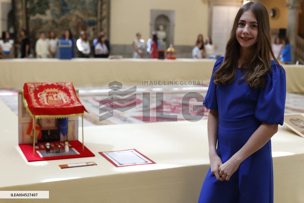 King Felipe Meets Winners of 43rd What Is a King for You School Contest - Madrid