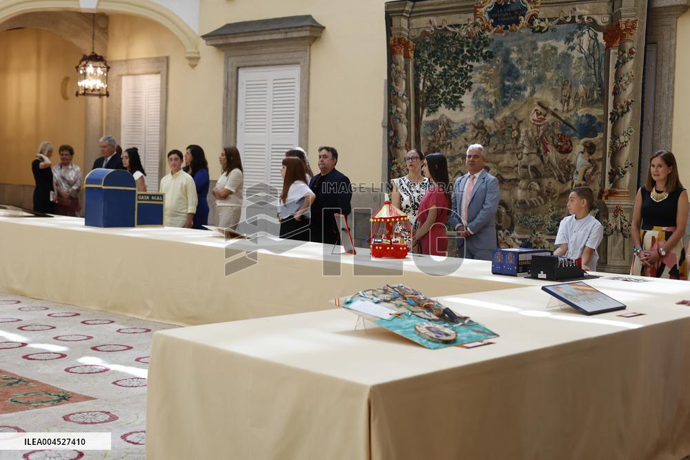 King Felipe Meets Winners of 43rd What Is a King for You School Contest - Madrid