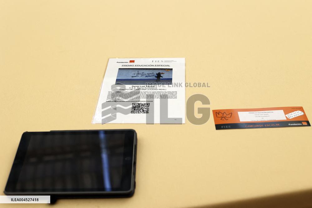 King Felipe Meets Winners of 43rd What Is a King for You School Contest - Madrid