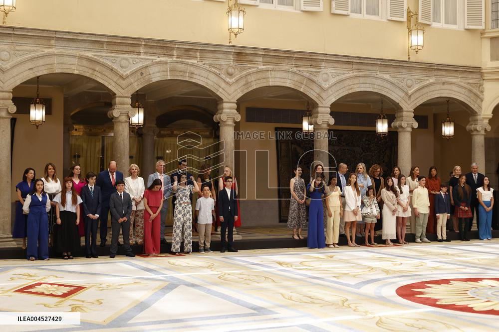 King Felipe Meets Winners of 43rd What Is a King for You School Contest - Madrid