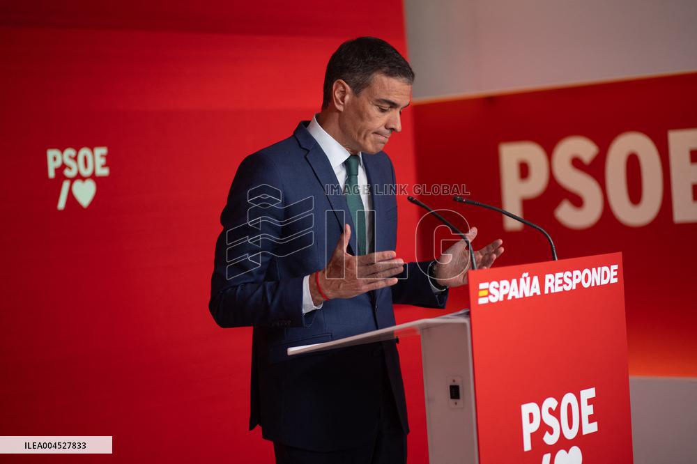 Sanchez At The PSOE Executive Committee Meeting - Madrid