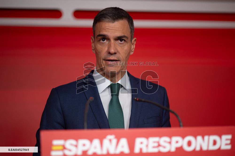 Sanchez At The PSOE Executive Committee Meeting - Madrid