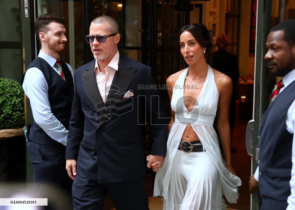 Brad Pitt And Ines De Ramon Out - NYC