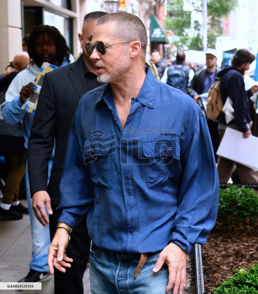 Brad Pitt And Ines De Ramon Out - NYC