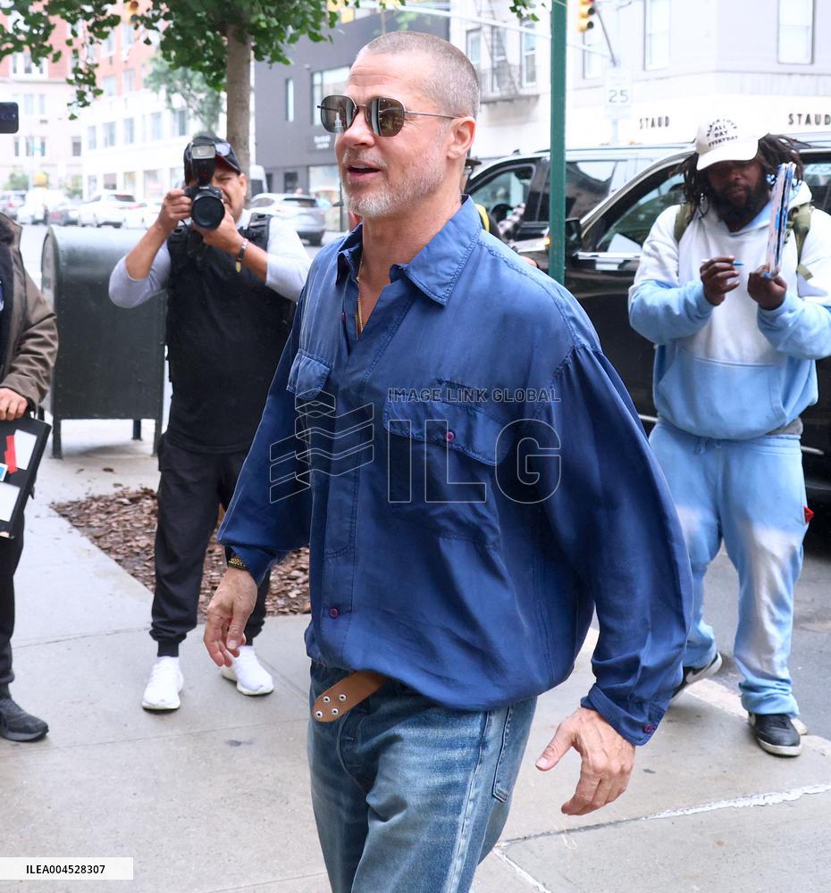 Brad Pitt And Ines De Ramon Out - NYC