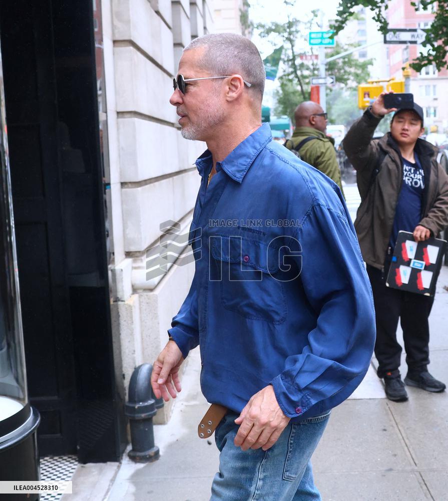 Brad Pitt And Ines De Ramon Out - NYC