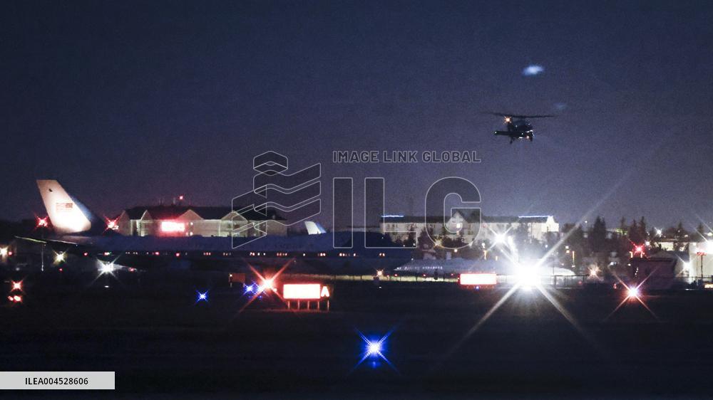 President Trump Leaves G7 Summit - Calgary