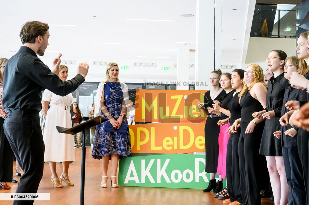 Queen Maxima At Re-Signing of the Music Education Agreement - The Hague
