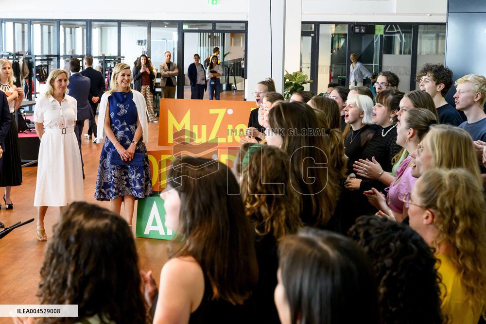 Queen Maxima At Re-Signing of the Music Education Agreement - The Hague