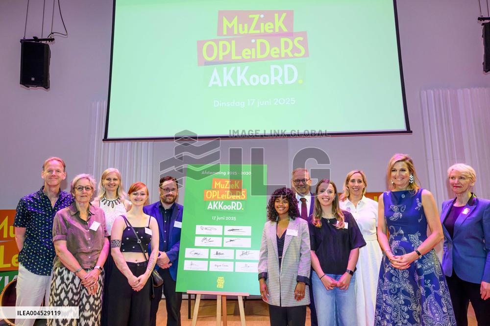 Queen Maxima At Re-Signing of the Music Education Agreement - The Hague