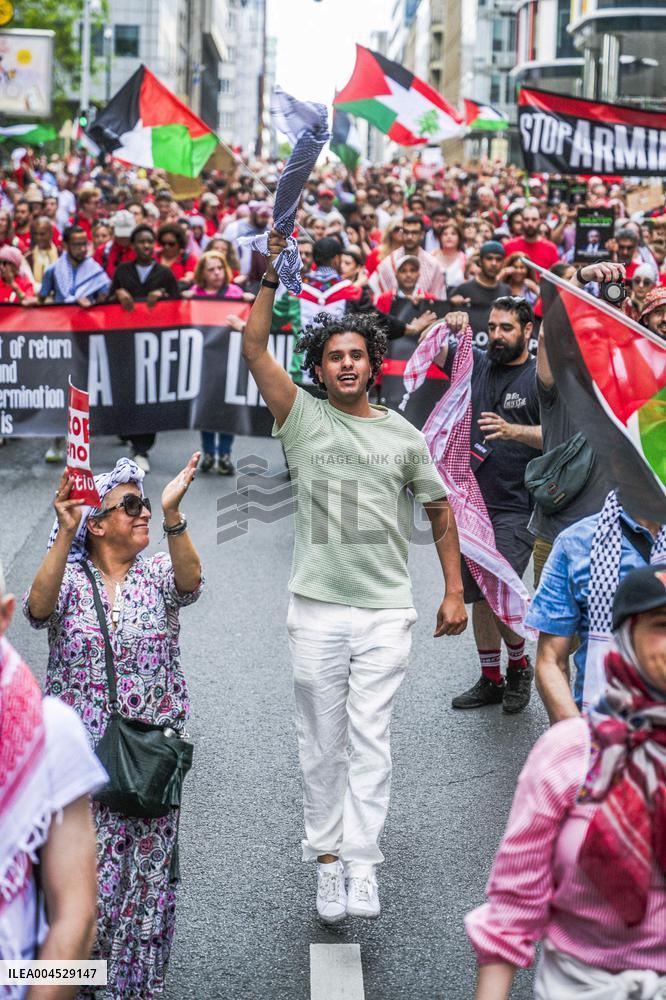 Red Human Line for Gaza - Brussels
